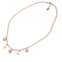 Load image into Gallery viewer, EVELINA MULTI-FLOWER LINK CHAIN NECKLACE
