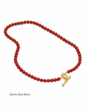 Load image into Gallery viewer, SAVINA 3 CARNELIAN BEADED NECKLACE
