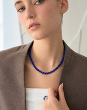 Load image into Gallery viewer, SAVINA 2 LAPIS BEADED NECKLACE
