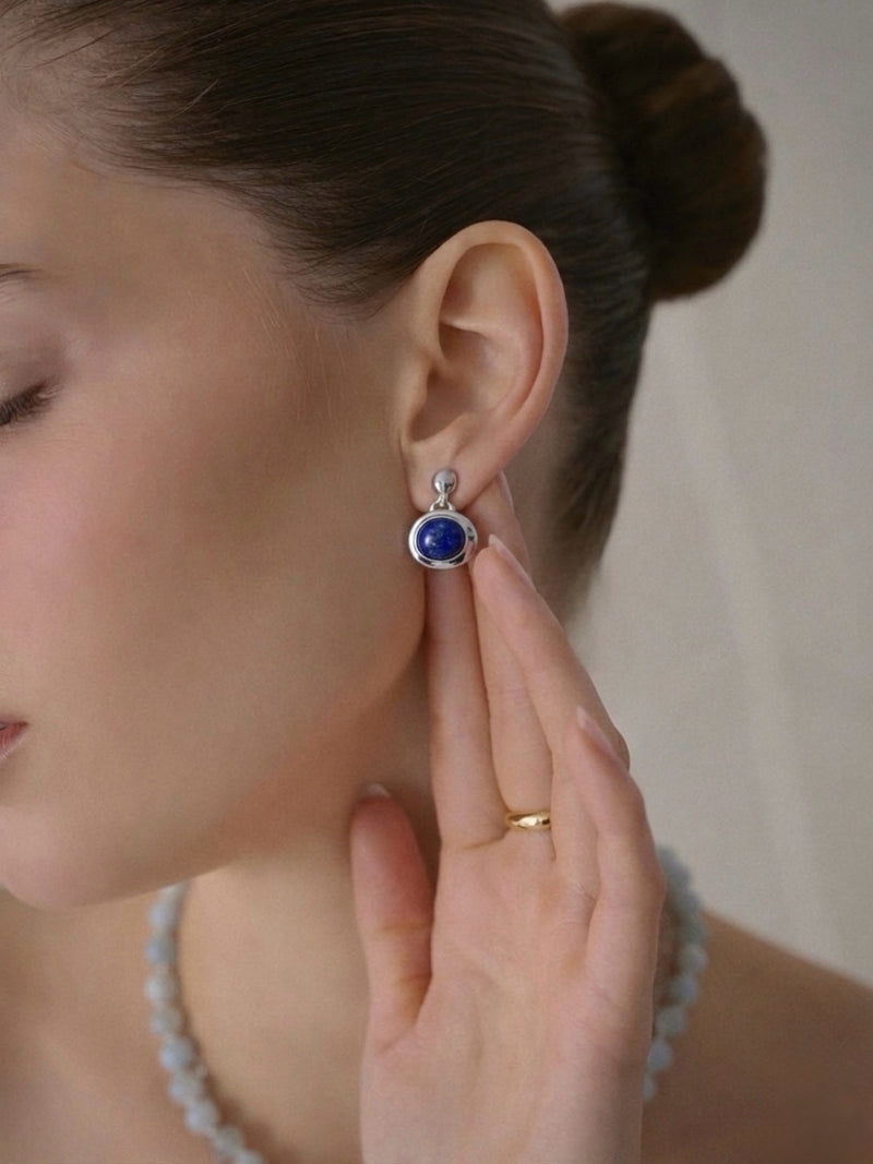 GAVINA 1 STONE DANGLE EARRING