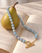 Load image into Gallery viewer, SAVINA AQUAMARINE BEADED NECKLACE
