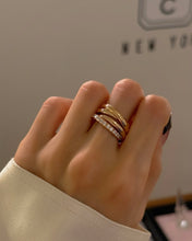 Load image into Gallery viewer, LE LIEN 3 DUO LINKED PAVE RING
