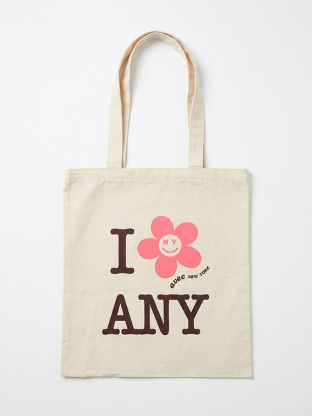 ANY CLUB FLOWER SMILE TOTE BAG