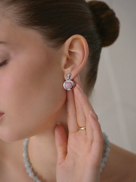 GAVINA 2 STONE DANGLE EARRING