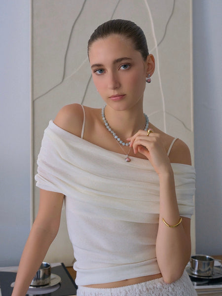 SAVINA AQUAMARINE BEADED NECKLACE