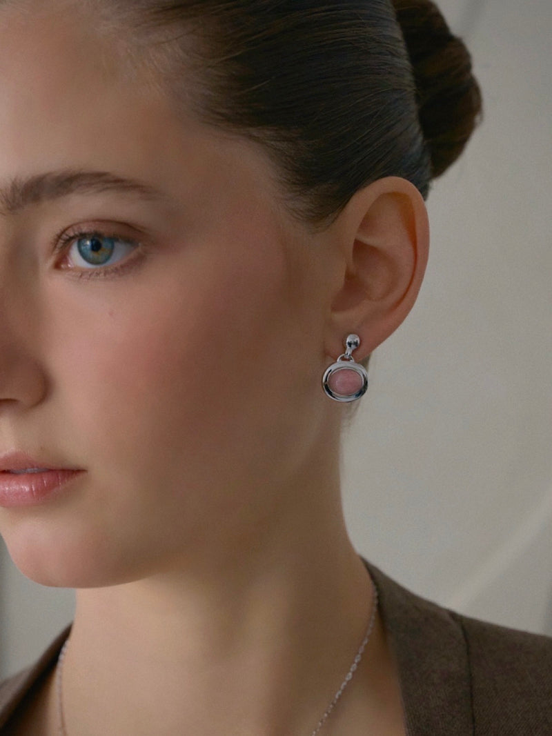 GAVINA 2 STONE DANGLE EARRING