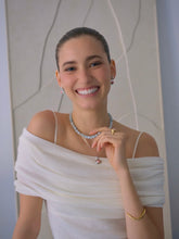 Load image into Gallery viewer, SAVINA AQUAMARINE BEADED NECKLACE
