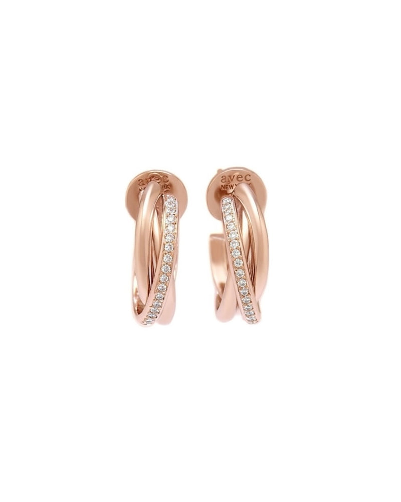 LE LIEN TRIO LINKED PAVE EARRING