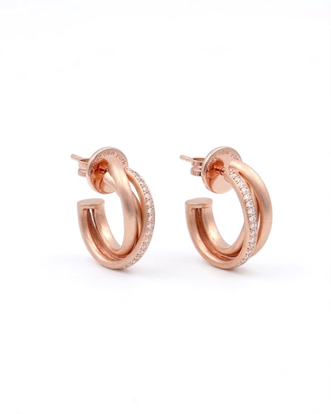 LE LIEN TRIO LINKED PAVE EARRING