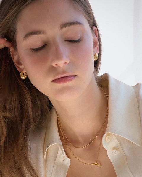 INGRID ORB HOOP EARRING