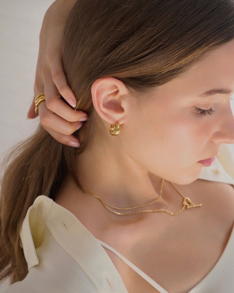 INGRID ORB HOOP EARRING