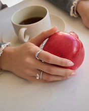 Load image into Gallery viewer, PETAL 3 TRIO STONE PAVE RING
