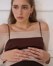 Load image into Gallery viewer, PETAL SMILE PAVE NECKLACE
