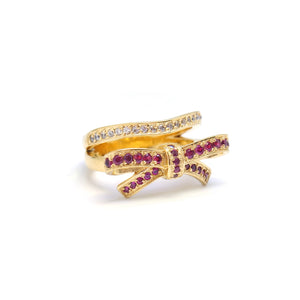 ODETTE 1 BOW WAVE PAVE RING