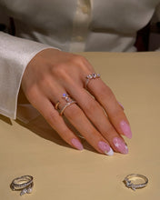 Load image into Gallery viewer, PETAL 3 TRIO STONE PAVE RING
