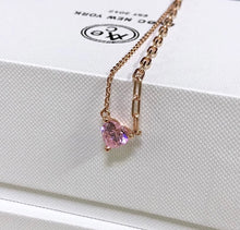 Load image into Gallery viewer, MANON 2 HEART STONE CHAIN NECKLACE
