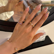 Load image into Gallery viewer, NOORE 2 RHINESTONE PINKY RING
