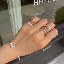 Load image into Gallery viewer, NOORE 1 PEARL RHINESTONE PAVE RING
