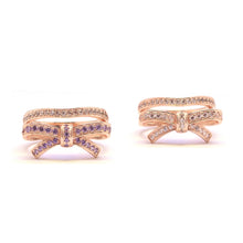 Load image into Gallery viewer, ODETTE 1 BOW WAVE PAVE RING

