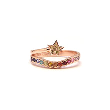 Load image into Gallery viewer, COMET STAR RHINESTONE PINKY RING
