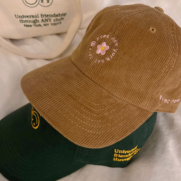 ANY CLUB FLOWER CORDUROY CAP