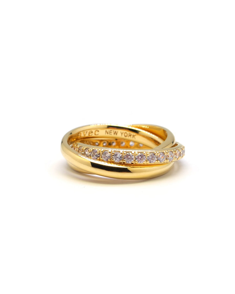 LE LIEN 1 TRIO LINKED PAVE RING
