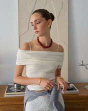 Load image into Gallery viewer, SAVINA 3 CARNELIAN BEADED NECKLACE

