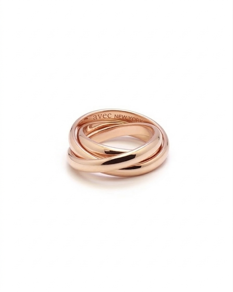 LE LIEN 2 TRIO LINKED PLAIN RING