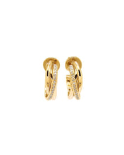 Load image into Gallery viewer, LE LIEN TRIO LINKED PAVE EARRING
