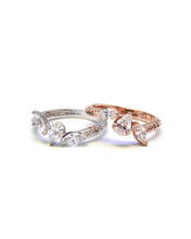 Load image into Gallery viewer, PETAL 3 TRIO STONE PAVE RING
