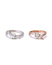 Load image into Gallery viewer, PETAL 3 TRIO STONE PAVE RING
