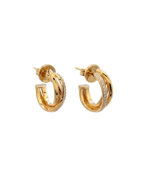 LE LIEN TRIO LINKED PAVE EARRING