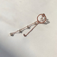 Load image into Gallery viewer, CECILLIA CIRCLE PEARL STONE CHAIN EARRING
