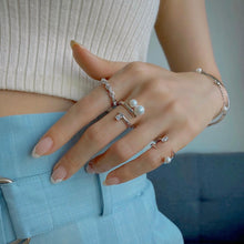 Load image into Gallery viewer, ESME PAVED CHAIN LINK RING
