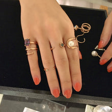 Load image into Gallery viewer, &#39;U&#39; LINE PEARL RING
