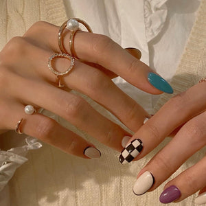 'X' LINE PEARL RING