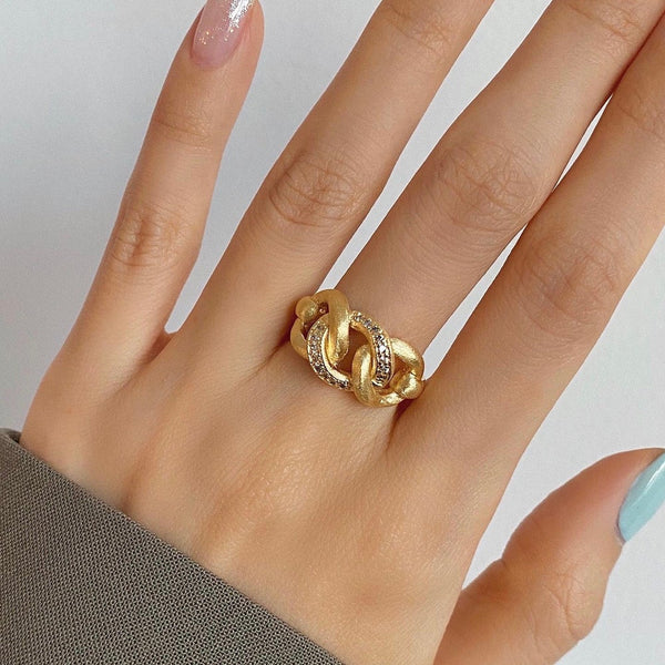 ERES TRIPLE PAVED MATTED FINISH CHAIN RING