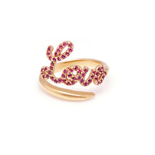 Load image into Gallery viewer, LOVE PAVE SCRIPT TWIST RING

