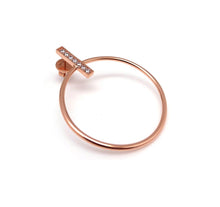 Load image into Gallery viewer, YVES PAVE BAR HOOP EARRING
