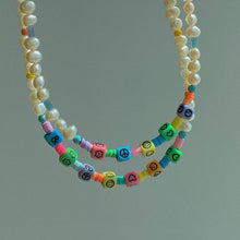 Load image into Gallery viewer, LOTTIE MULTI-CUBE FRESHWATER PEARL BEADED NECKLACE
