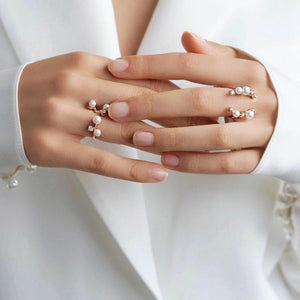 GISELLE PEARL STONE OPEN RING