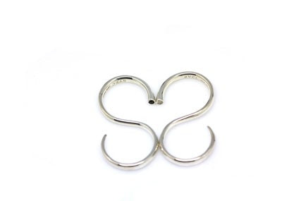 SMALL 'S' LINE DBL FINGER RING