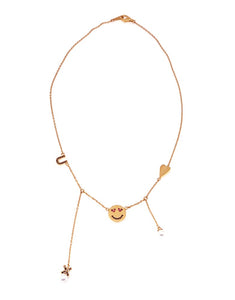 DANCING SMILE MULTI-CHARM NECKLACE