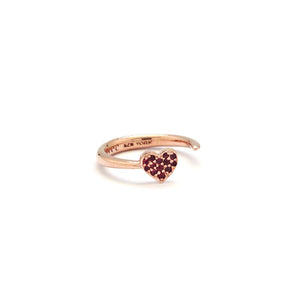VALENTINE HEART PAVE OPEN RING