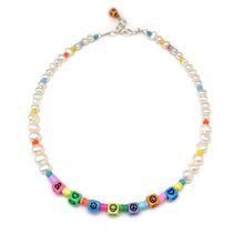 Load image into Gallery viewer, LOTTIE MULTI-CUBE FRESHWATER PEARL BEADED NECKLACE
