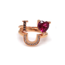 Load image into Gallery viewer, I HEART U SMILE PAVE RINGS
