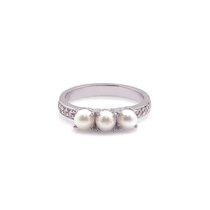 PREEN 2 PEARL PAVE RING