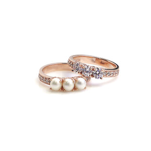 PREEN 2 PEARL PAVE RING