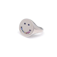 Load image into Gallery viewer, SMILE FACE UNICORN PINKY SIGNET RING
