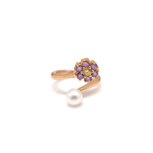 Load image into Gallery viewer, RICCO2 FLOWER PEARL KNUCKLE/PINKY RING
